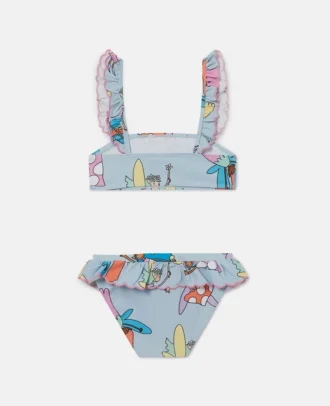Bikini à volants imprimé fées Bikini à volants imprimé fées