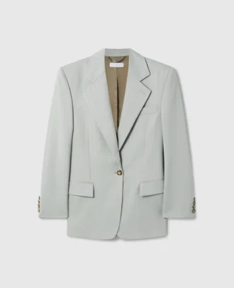 Blazer boyfriend à simple boutonnage