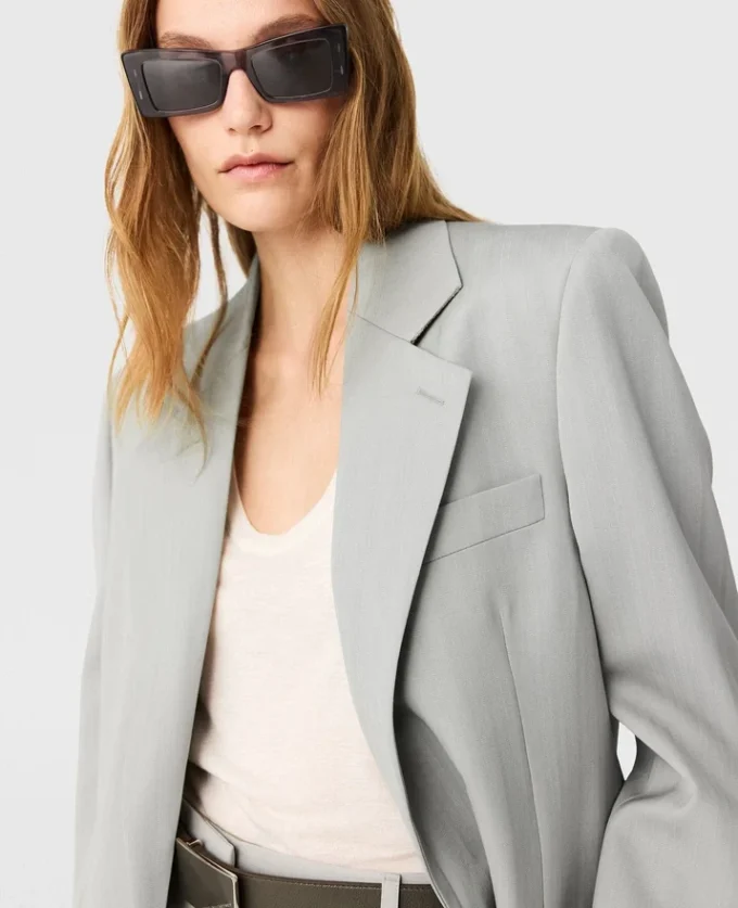 Blazer boyfriend à simple boutonnage Blazer boyfriend à simple boutonnage