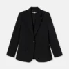 Blazer boyfriend slim en flanelle de laine