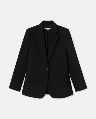 Blazer boyfriend slim en flanelle de laine