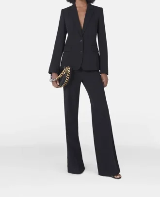 Blazer boyfriend slim en flanelle de laine