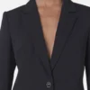 Blazer boyfriend slim en flanelle de laine