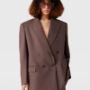Blazer oversize à double boutonnage Blazer oversize à double boutonnage