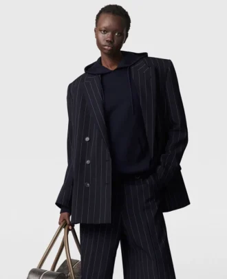 Blazer oversize à double boutonnage