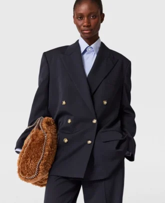 Blazer oversize à double boutonnage