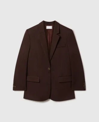 Blazer à revers en pointe et boutonnage simple