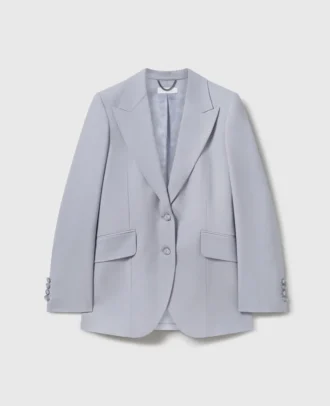 Blazer à revers en pointe et boutonnage simple