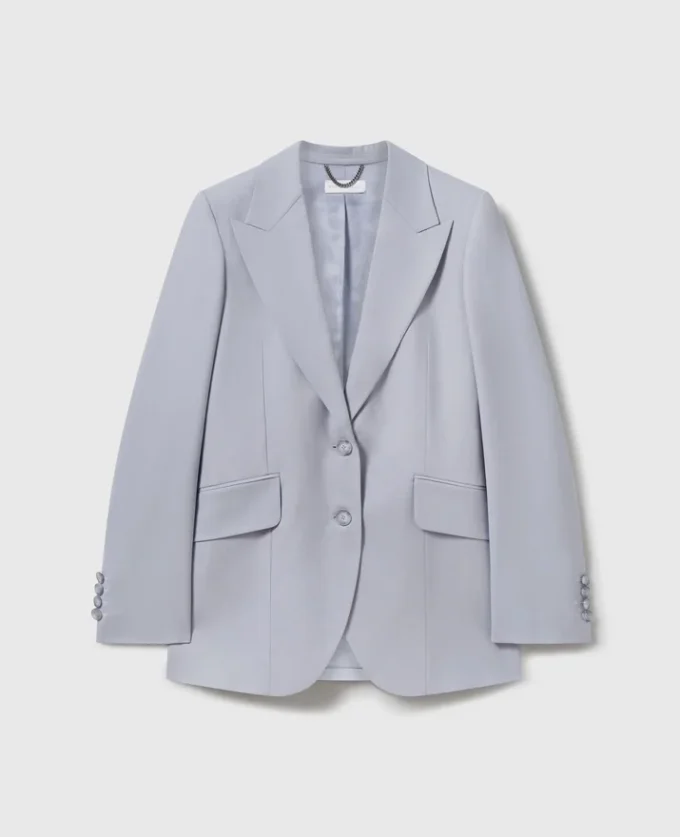 Blazer à revers en pointe et boutonnage simple