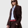 Blazer à revers en pointe et boutonnage simple