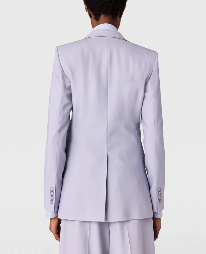 Blazer à revers en pointe et boutonnage simple