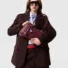 Blazer à revers en pointe et boutonnage simple