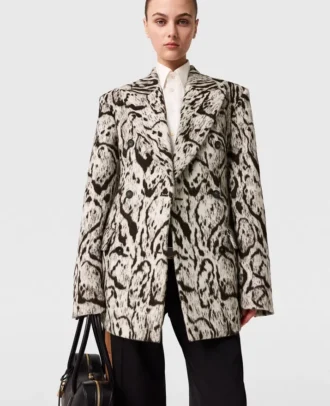 Blazer slim à double boutonnage Cloud Leopard