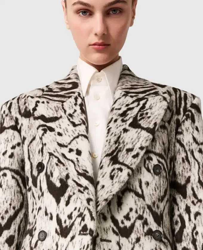Blazer slim à double boutonnage Cloud Leopard