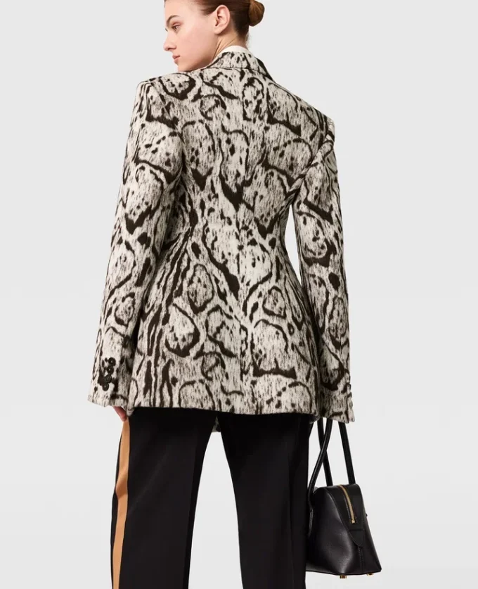 Blazer slim à double boutonnage Cloud Leopard