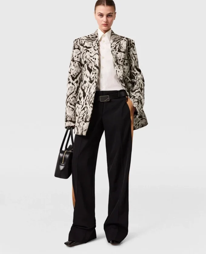 Blazer slim à double boutonnage Cloud Leopard