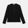 Blouse Arlesa à double ourlet fendu et fermeture éclair