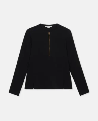 Blouse Arlesa à double ourlet fendu et fermeture éclair
