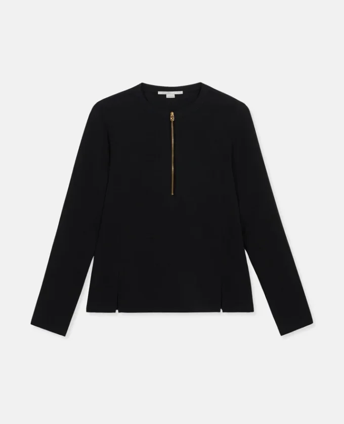 Blouse Arlesa à double ourlet fendu et fermeture éclair