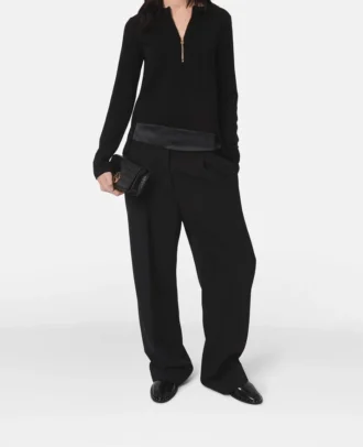 Blouse Arlesa à double ourlet fendu et fermeture éclair