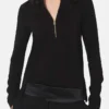 Blouse Arlesa à double ourlet fendu et fermeture éclair