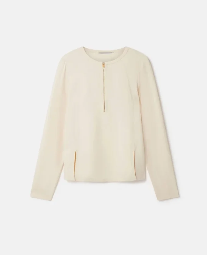Blouse à double ourlet fendu et fermeture éclair Arlesa