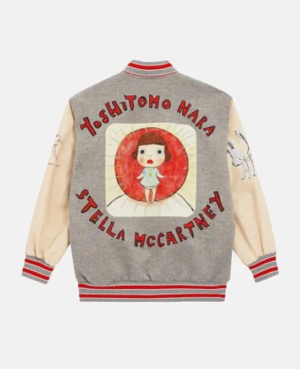 Blouson bomber brodé avec patch Yoshitomo Nara