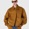 Blouson bomber à col carré Blouson bomber à col carré