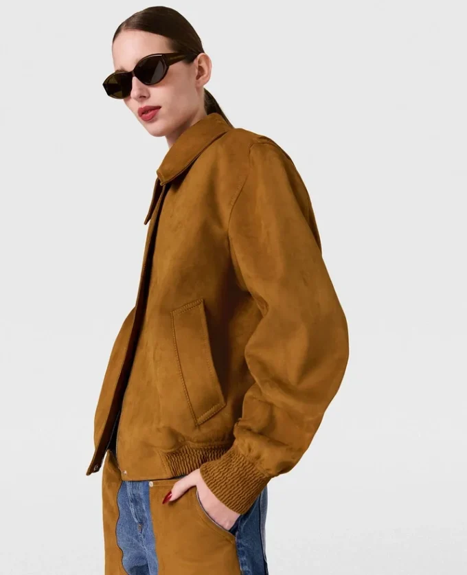 Blouson bomber à col carré Blouson bomber à col carré