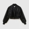 Blouson bomber court à motif crocodile Blouson bomber court à motif crocodile