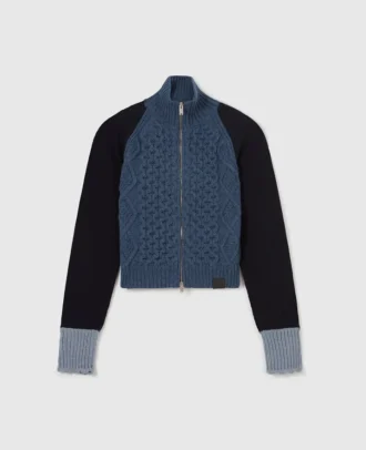 Blouson bomber en maille hybride