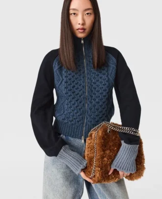 Blouson bomber en maille hybride