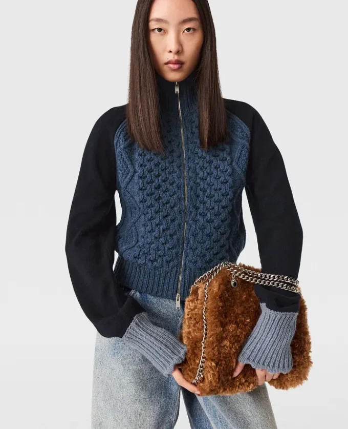 Blouson bomber en maille hybride Blouson bomber en maille hybride