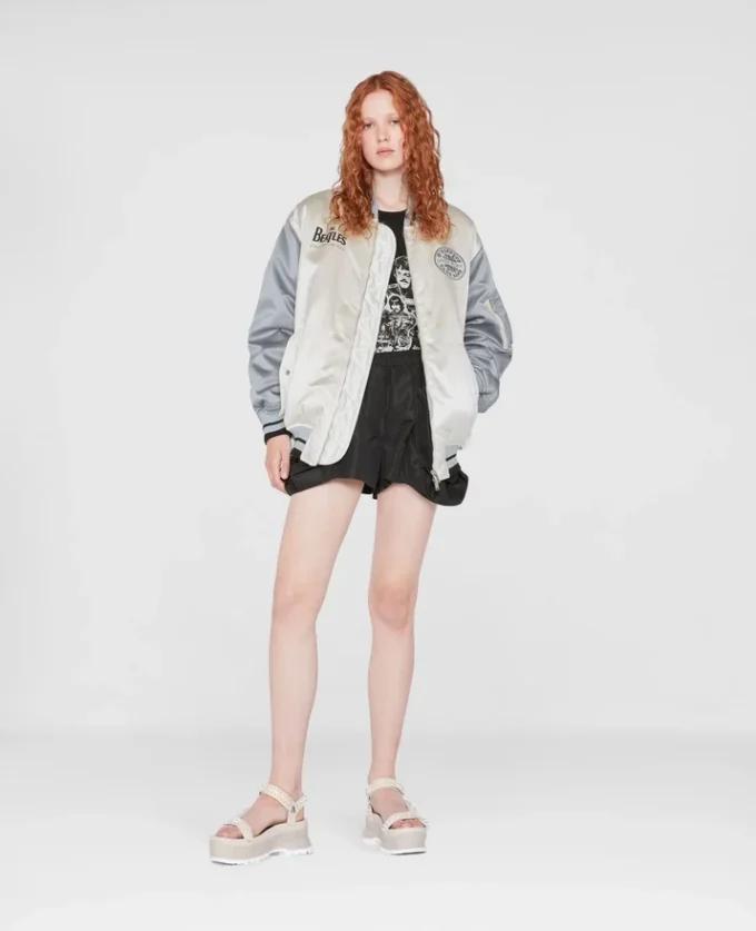 Blouson bomber en satin Get Back