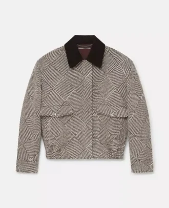 Blouson bomber oversize en tweed