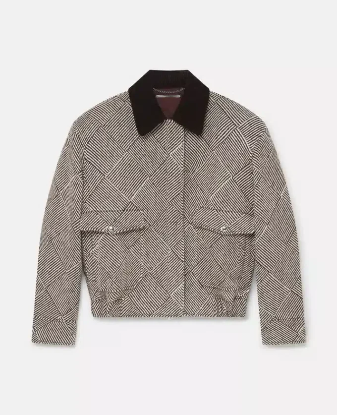 Blouson bomber oversize en tweed Blouson bomber oversize en tweed