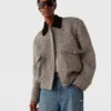 Blouson bomber oversize en tweed Blouson bomber oversize en tweed