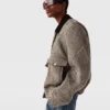 Blouson bomber oversize en tweed Blouson bomber oversize en tweed