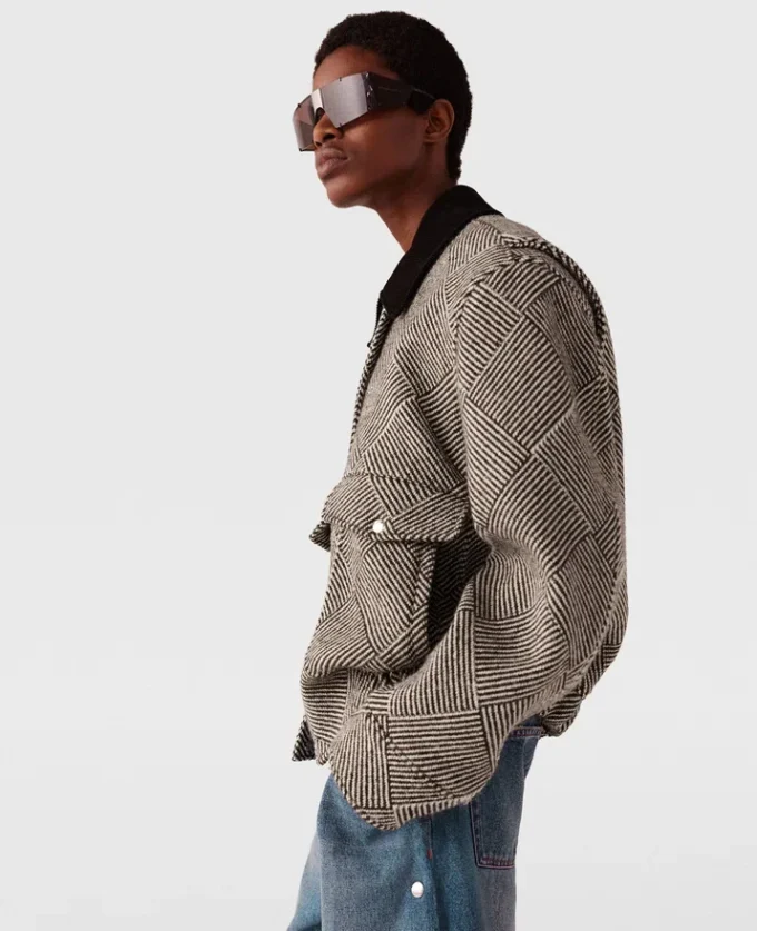 Blouson bomber oversize en tweed Blouson bomber oversize en tweed
