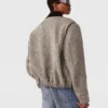 Blouson bomber oversize en tweed Blouson bomber oversize en tweed