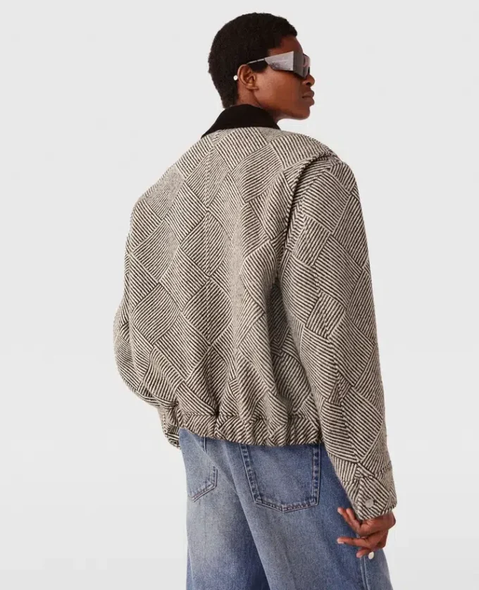 Blouson bomber oversize en tweed Blouson bomber oversize en tweed