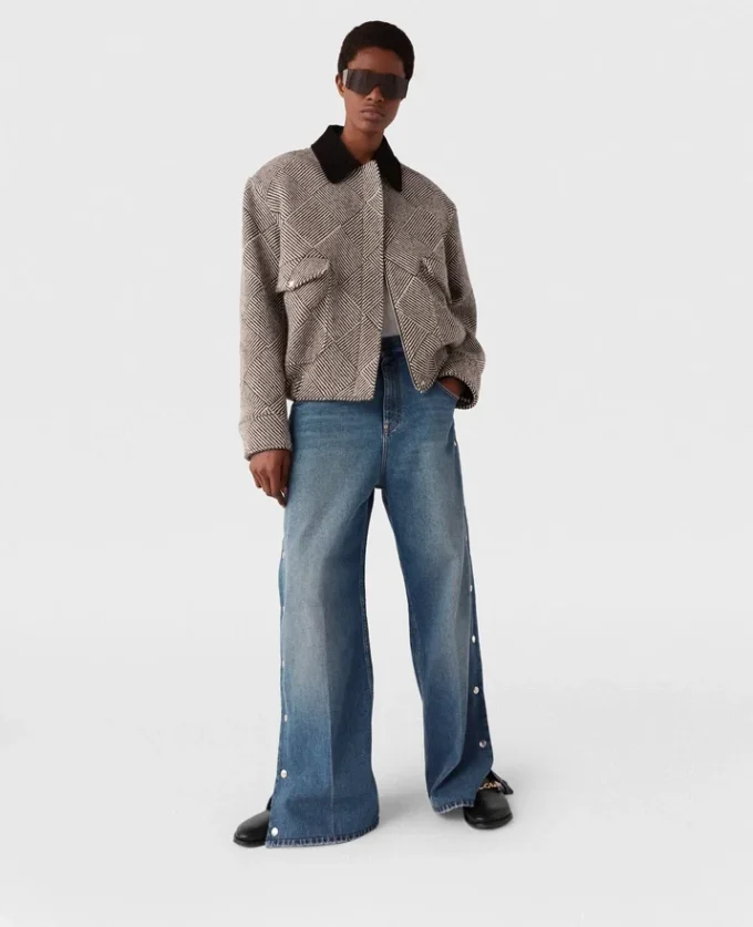 Blouson bomber oversize en tweed Blouson bomber oversize en tweed