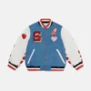 Blouson bomber universitaire à motif graphique Initial