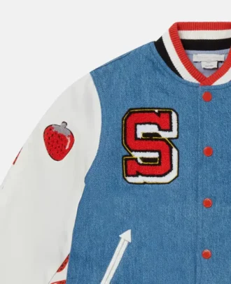 Blouson bomber universitaire à motif graphique Initial