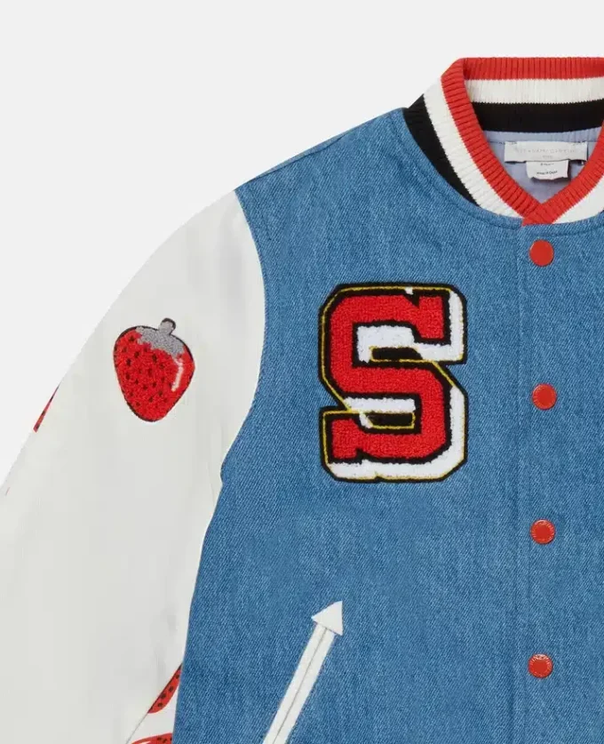 Blouson bomber universitaire à motif graphique Initial