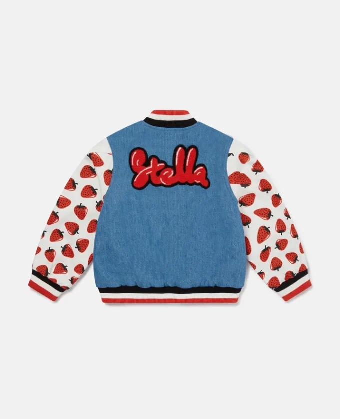 Blouson bomber universitaire à motif graphique Initial