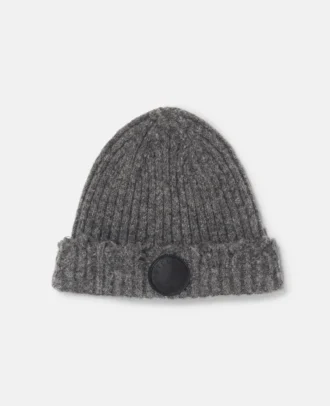 Bonnet en maille côtelée effet vieilli