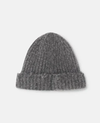 Bonnet en maille côtelée effet vieilli