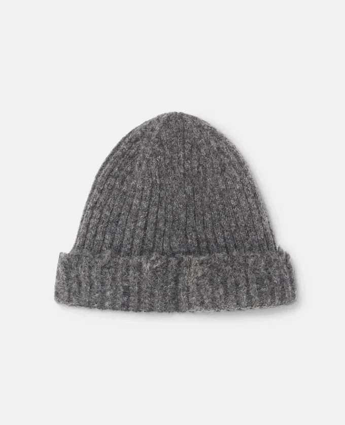 Bonnet en maille côtelée effet vieilli Bonnet en maille côtelée effet vieilli