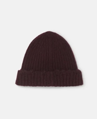 Bonnet en maille côtelée effet vieilli